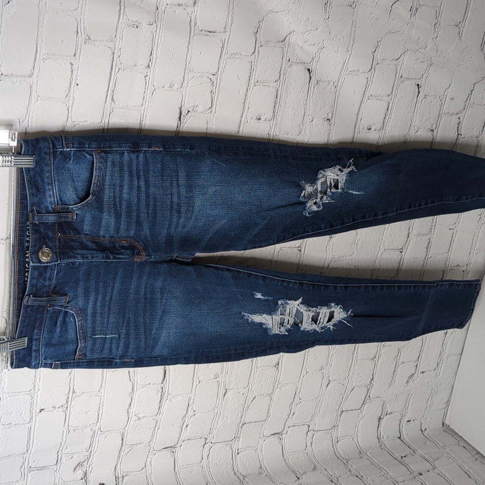 American eagle distressed high rise jeggings